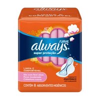 Abs Always Super Prot Suave S/abas 8un