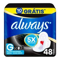 Absorvente Always Noturno C/abas Seca C/48un