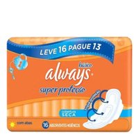 Abs Always Super Prot Seca C/abas 16un