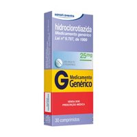 Hidroclorotiazida 25mg 30cp Medley
