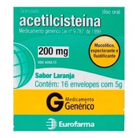 Acetilcisteina 200mg 16ev Eurofarma