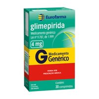 Glimepirida 4mg 30cp Eurofarma