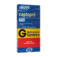 Captopril 25mg 30cp Teuto