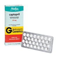 Captopril 25mg 30cp Medley
