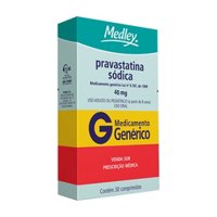 Pravastatina Sod  40mg C/30  Medley