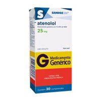 Atenolol 25mg 30cp Sandoz/nq