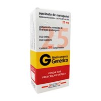 Succin.de Metoprolol Xr 25mg 30cp Neo