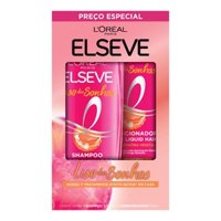 Sh+cond Elseve 375ml+170ml Liso Sonhos